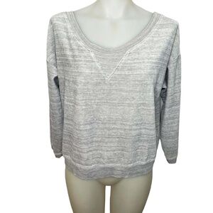 Grey Velour Crew Neck Sweatshirt With Tie Back 🖤